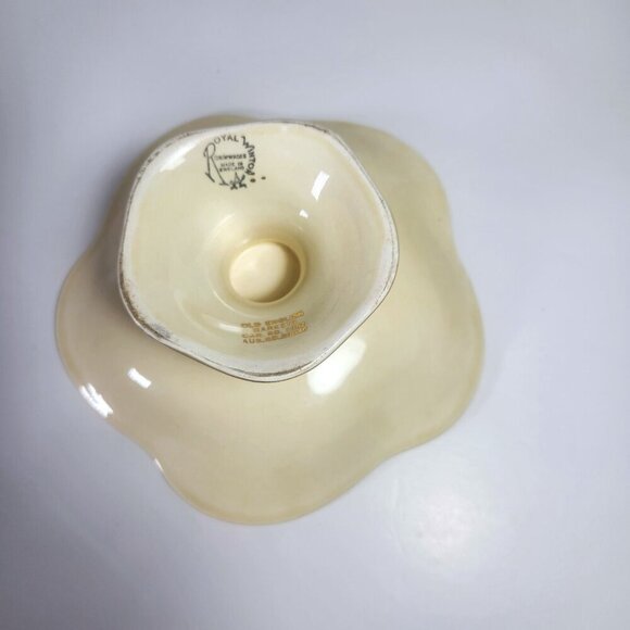 Royal Winton Pedestal Dish Grimwades England Old English Markets Bone China - Picture 8 of 9